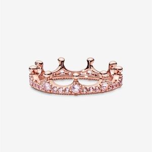 pandora crown ring in rose gold color